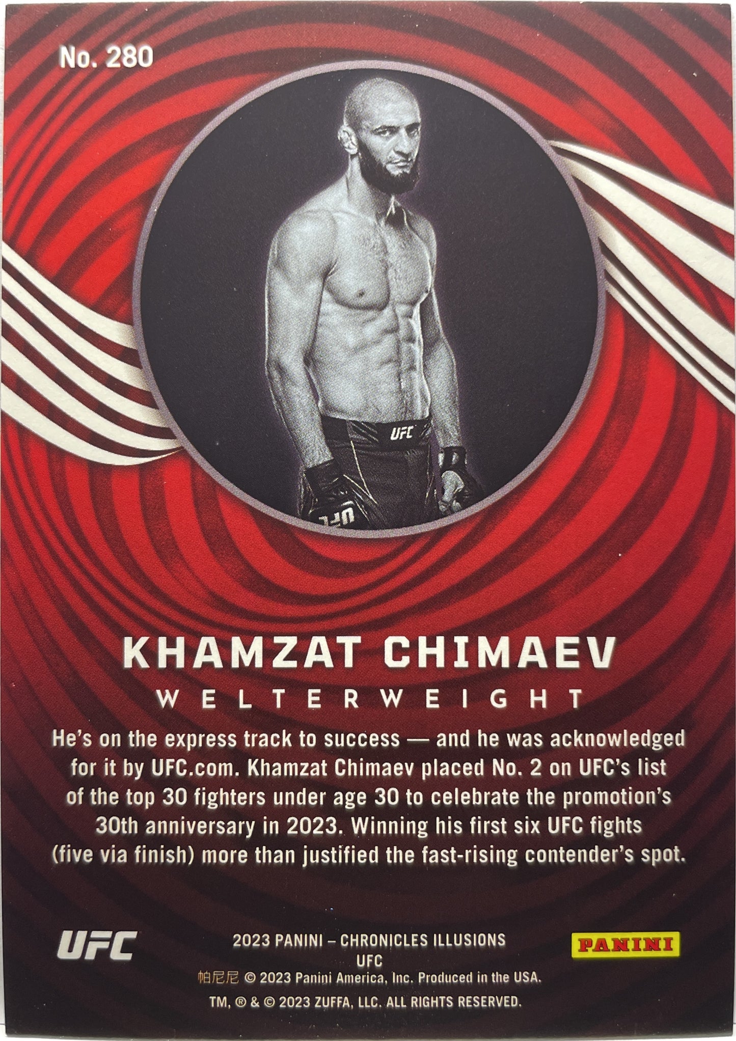 Khamzat Chimaev 94/99 Illusions Blue Chronicles UFC 2023