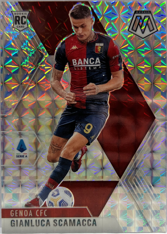 Gianluca Scamacca Rookie Silver Mosaic Serie A 2020/21