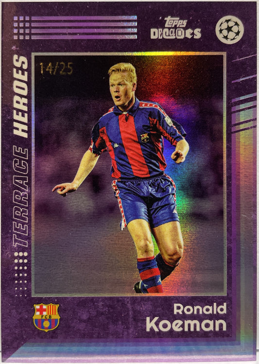 Ronald Koeman 14/25 Terrace Heroes Purple Topps Decades 2024/25