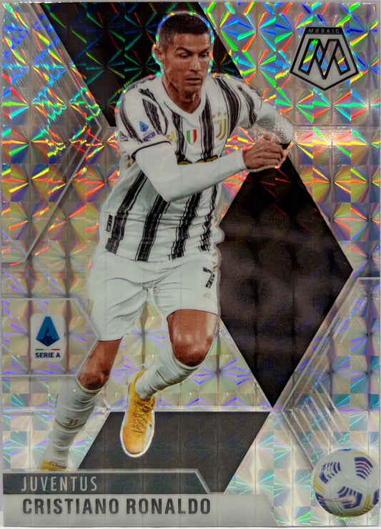 Cristiano Ronaldo Silver Prizm Mosaic Serie A 2020/21
