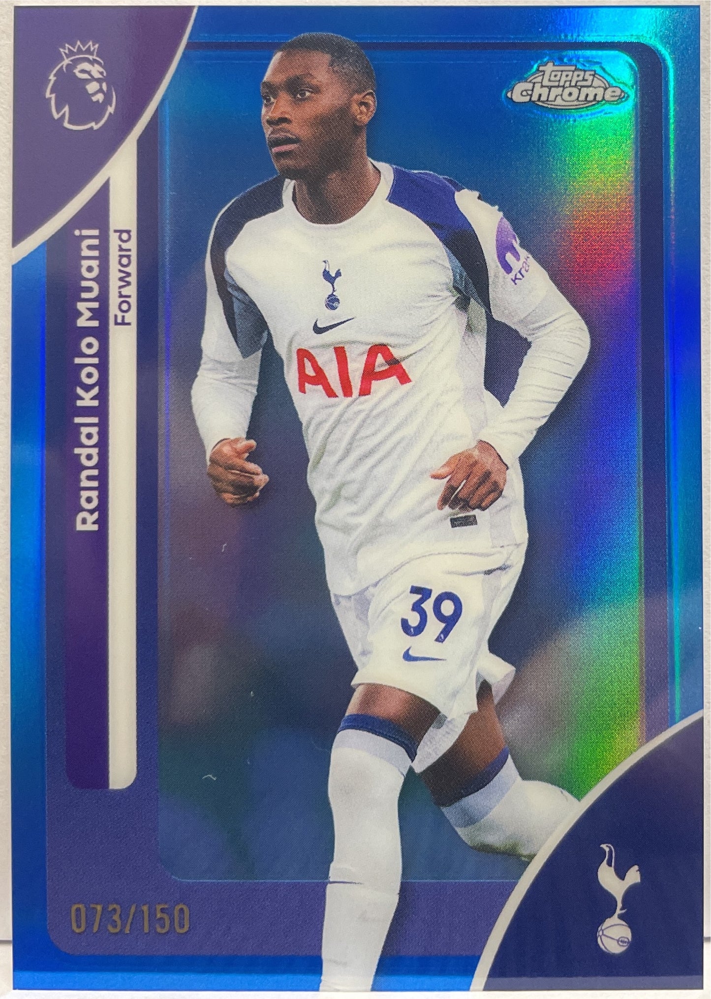 Randal Kolo Muani 73/150 Blue Topps Chrome Premier League EPL 2026