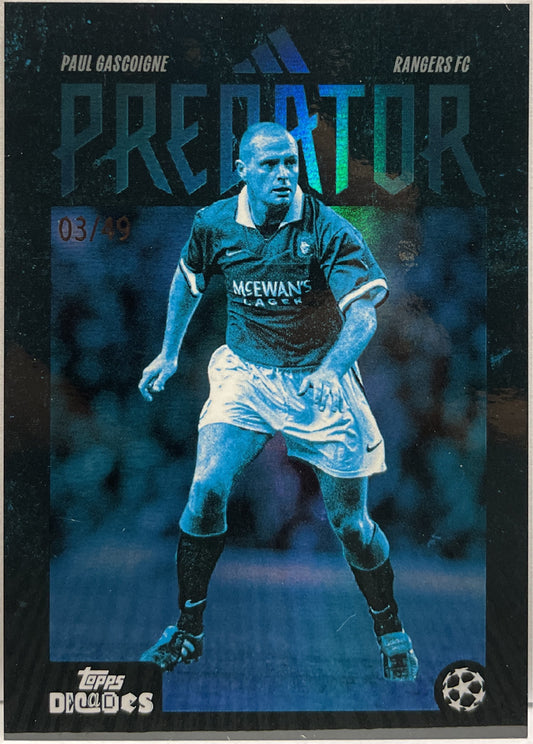 Paul Gascoigne 3/49 Predator Blue Topps Decades 2024/25