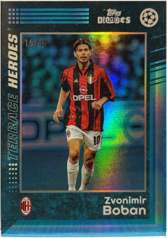 Zvonimir Boban 15/49 Terrace Heroes Blue Topps Decades 2024/25