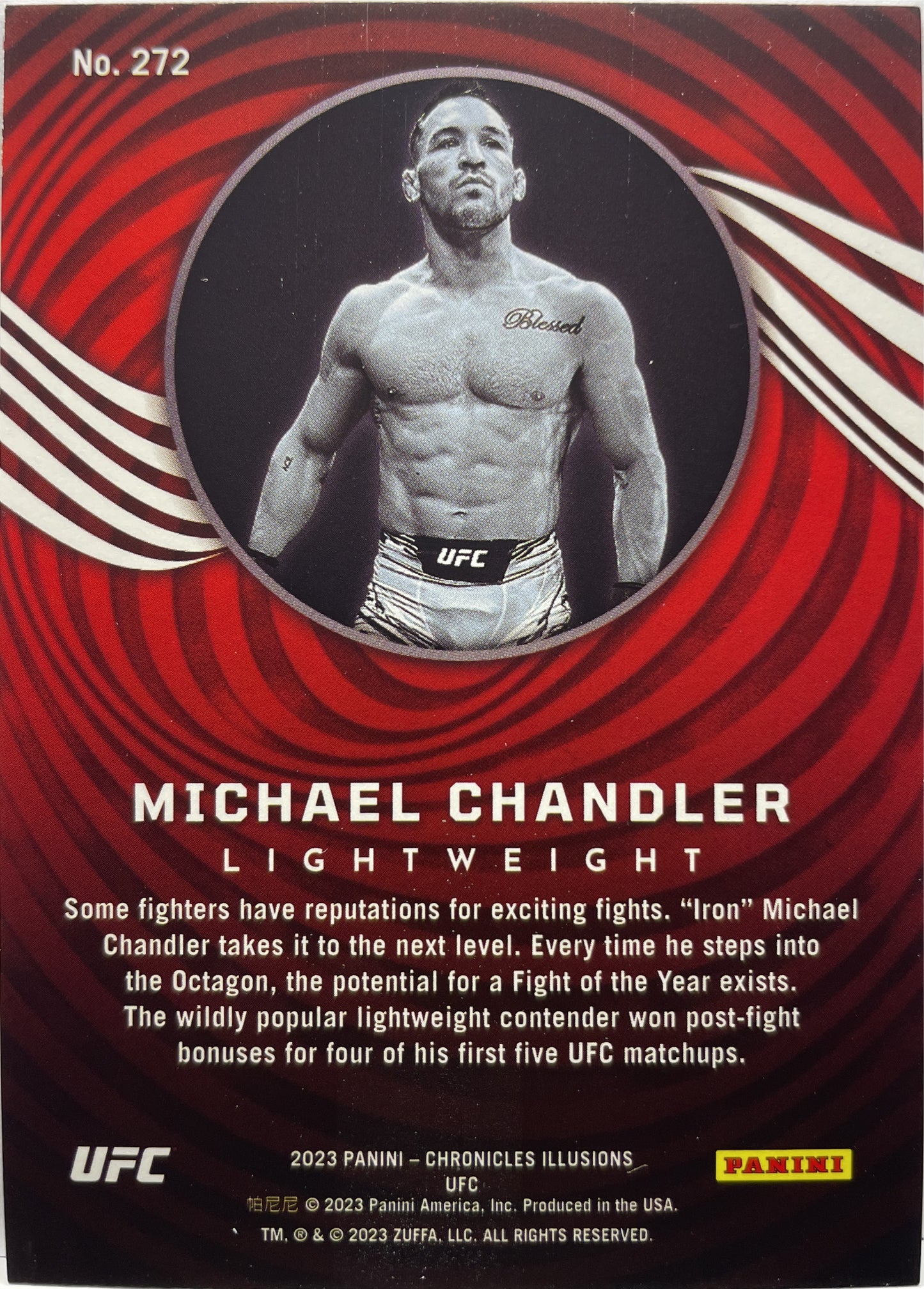 Michael Chandler 20/199 Illusions Red Chronicles UFC 2023