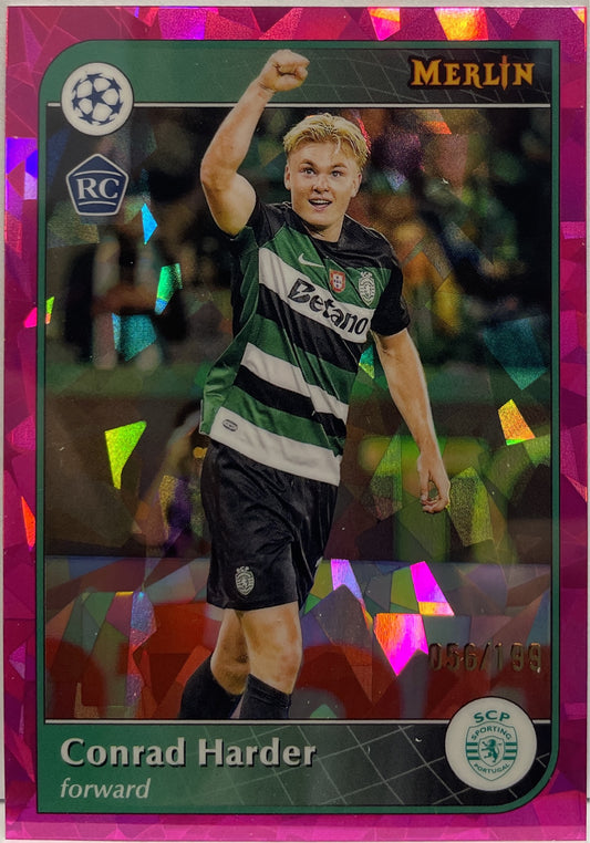 Conrad Harder 56/199 Rookie Pink Atomic Topps Merlin UCC 2024/25