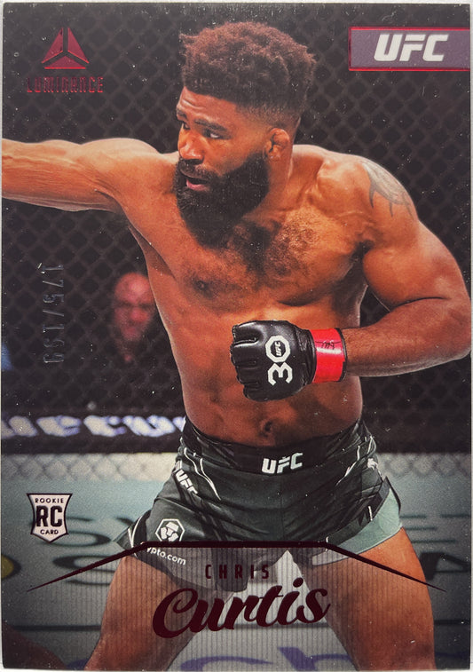 Chris Curtis 175/199 Rookie Luminance Red Chronicles UFC 2023