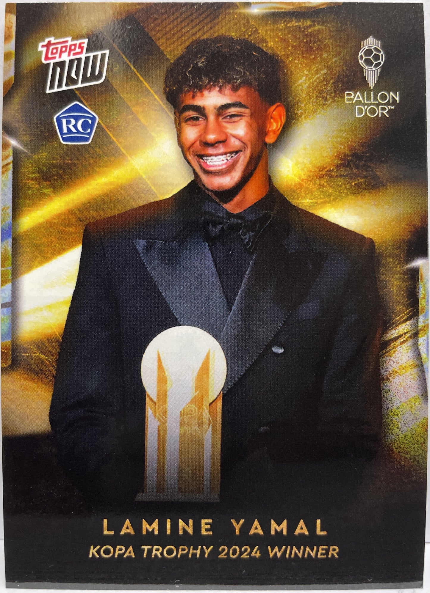 Lamine Yamal Rookie Kopa Trophy 2024 Winner Topps Now 2023/24