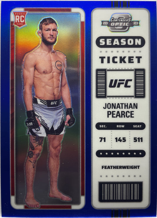 Jonathan Pearce 19/99 Rookie Season Ticket Optic Blue Chronicles UFC 2023