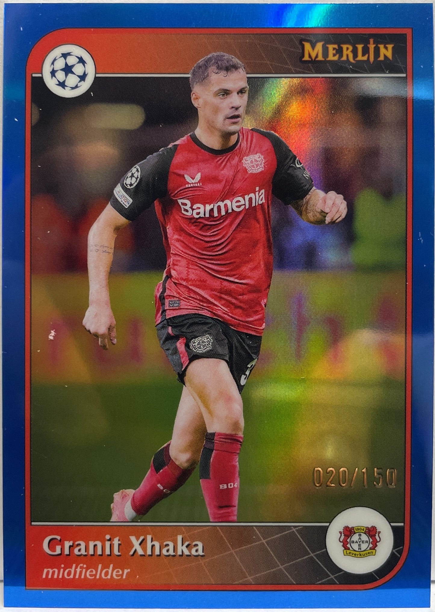 Granit Xhaka 20/150 Blue Topps Merlin UCC 2024/25