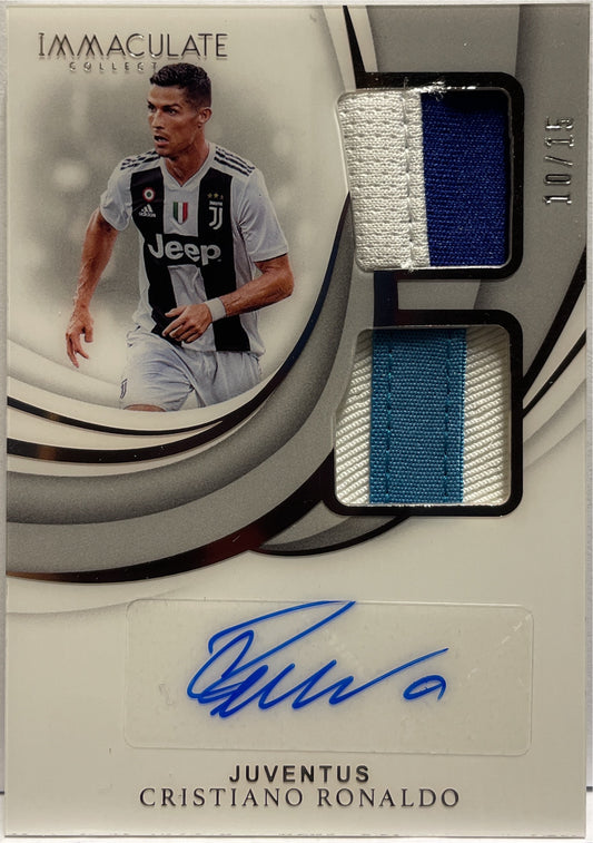 Cristiano Ronaldo 10/15 Patch Worn Panini Immaculate 2018/19