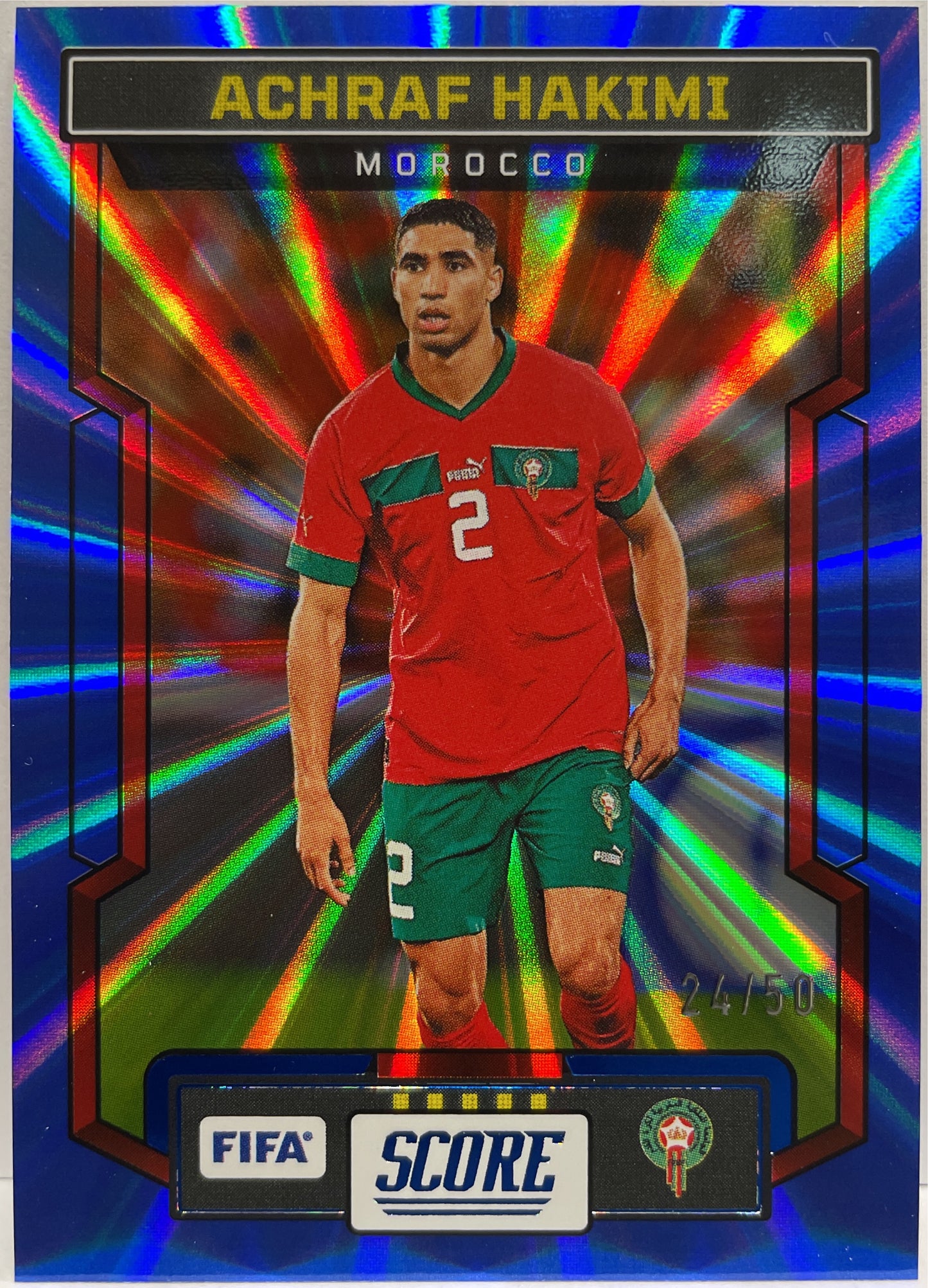 Achraf Hakimi 24/50 Blue Laser Score Fifa 23/24
