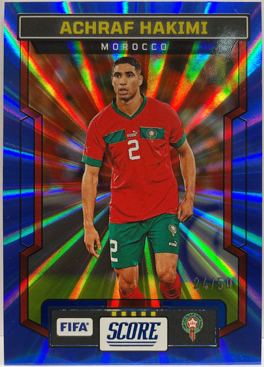 Achraf Hakimi 24/50 Blue Laser Score Fifa 23/24