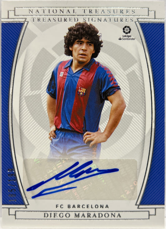 Diego Maradona 185/199 Autograph Treasured Signatures National Treasures 2020/21