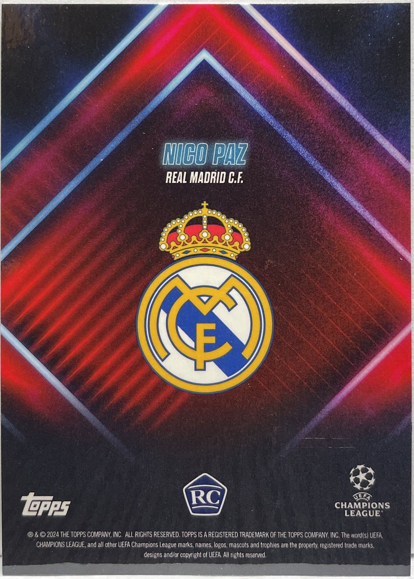 Nico Paz Rookie Topps Showtime 2023/24