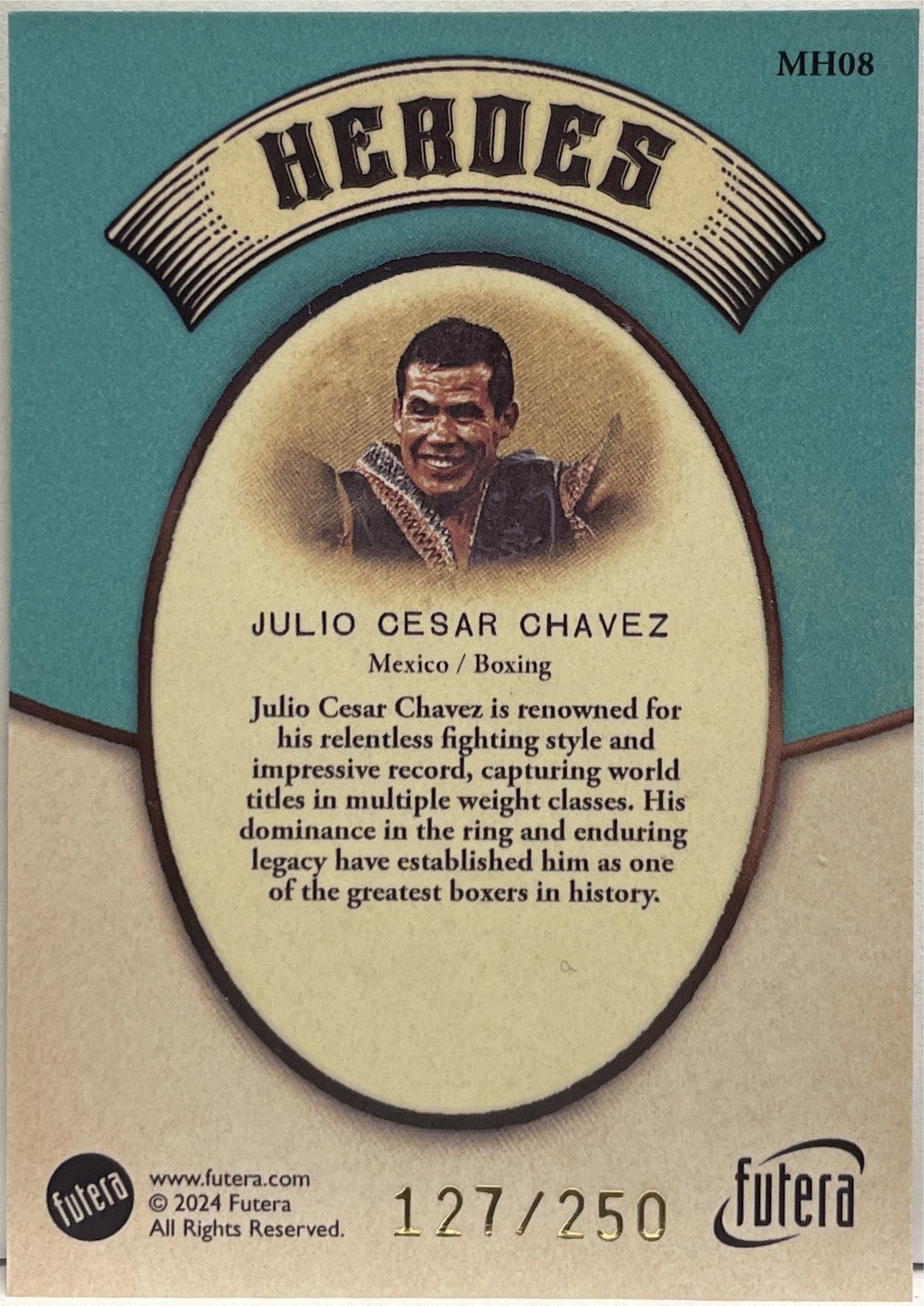 Julio Cesar Chavez 127/250 Heroes Futera Vintage Multi Sport 2024
