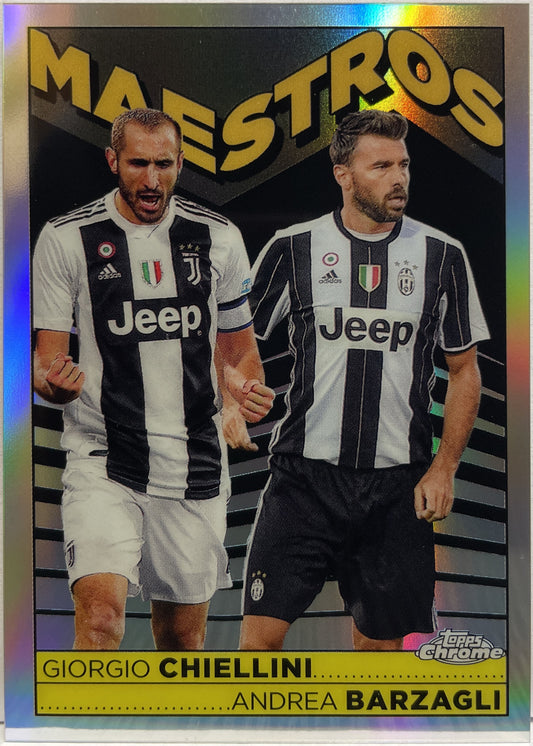 Giorgio Chiellini & Andrea Barzagli Maestros Topps Chrome Juventus 2022/23