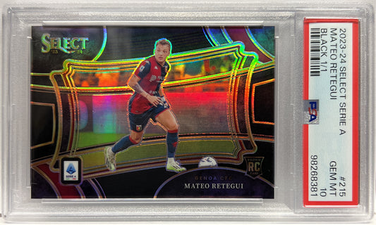 Mateo Retegui 1/1 One Of One Rookie Field Level Black Select Serie A 2023/24 PSA 10