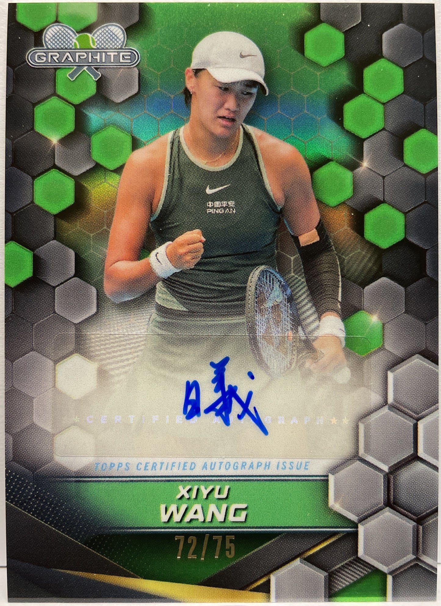Xiyu Wang 72/75 Autograph Topps Tennis Graphite 2024