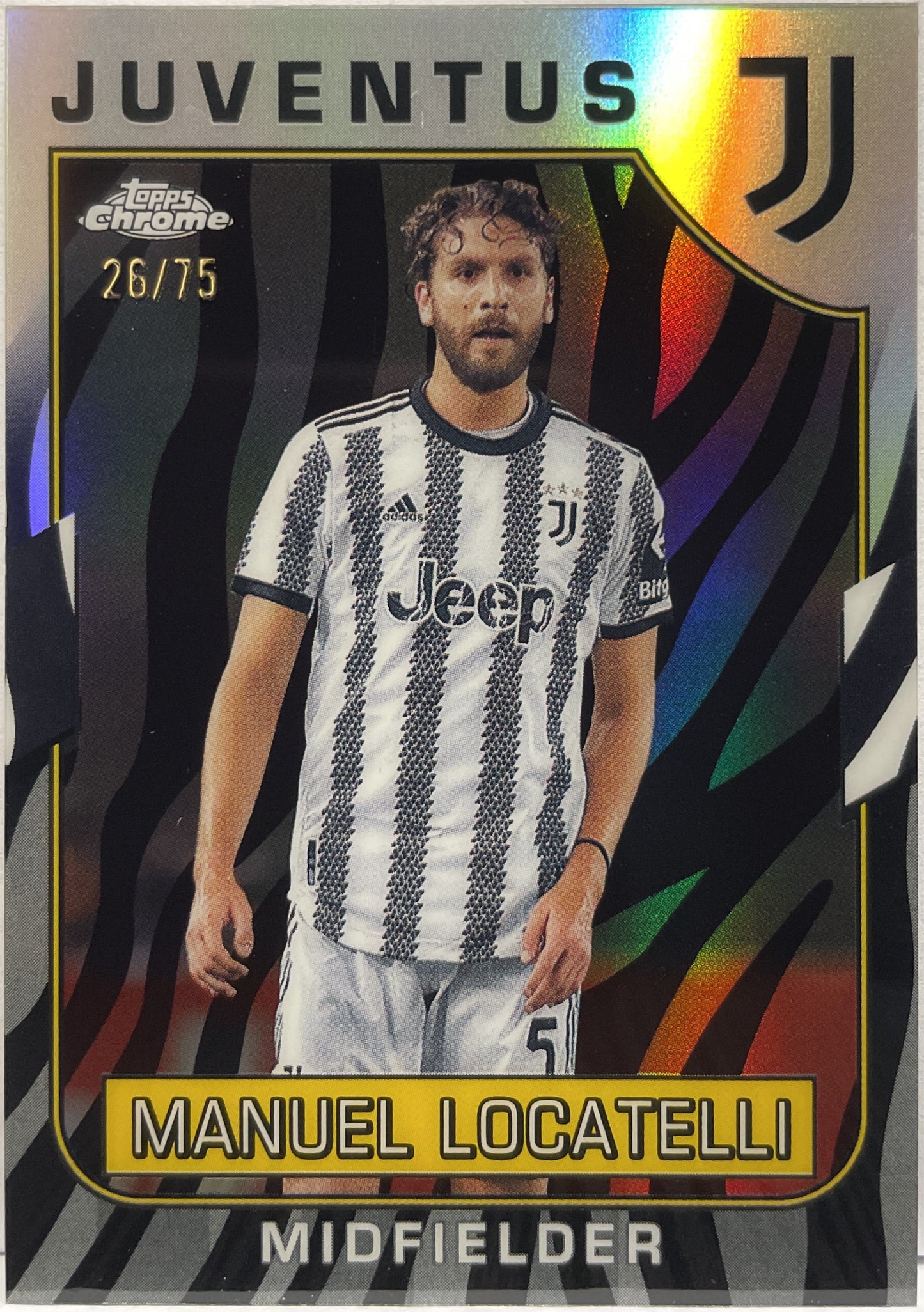 Manuel Locatelli 26/75 Zebra Topps Chrome Juventus 2022/23