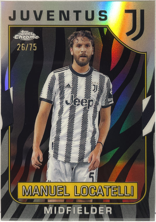 Manuel Locatelli 26/75 Zebra Topps Chrome Juventus 2022/23