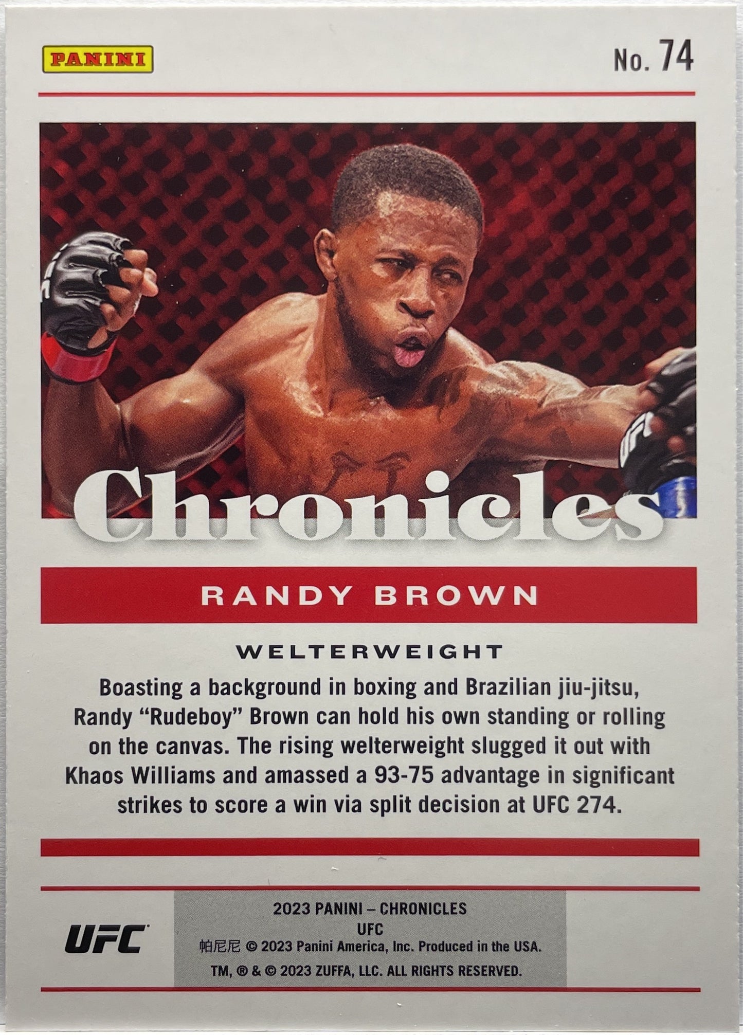 Mancolista-Base Chronicles-Panini Chronicles UFC 2023