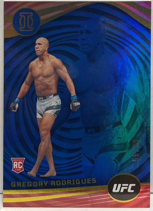 Gregory Rodrigues 56/99 Rookie Illusions Blue Panini Chronicles UFC 2023