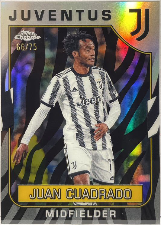Juan Cuadrado 66/75 Zebra Topps Chrome Juventus 2022/23