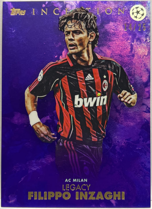 Filippo Inzaghi 14/25 Legacy Purple Topps Inception 2021/22