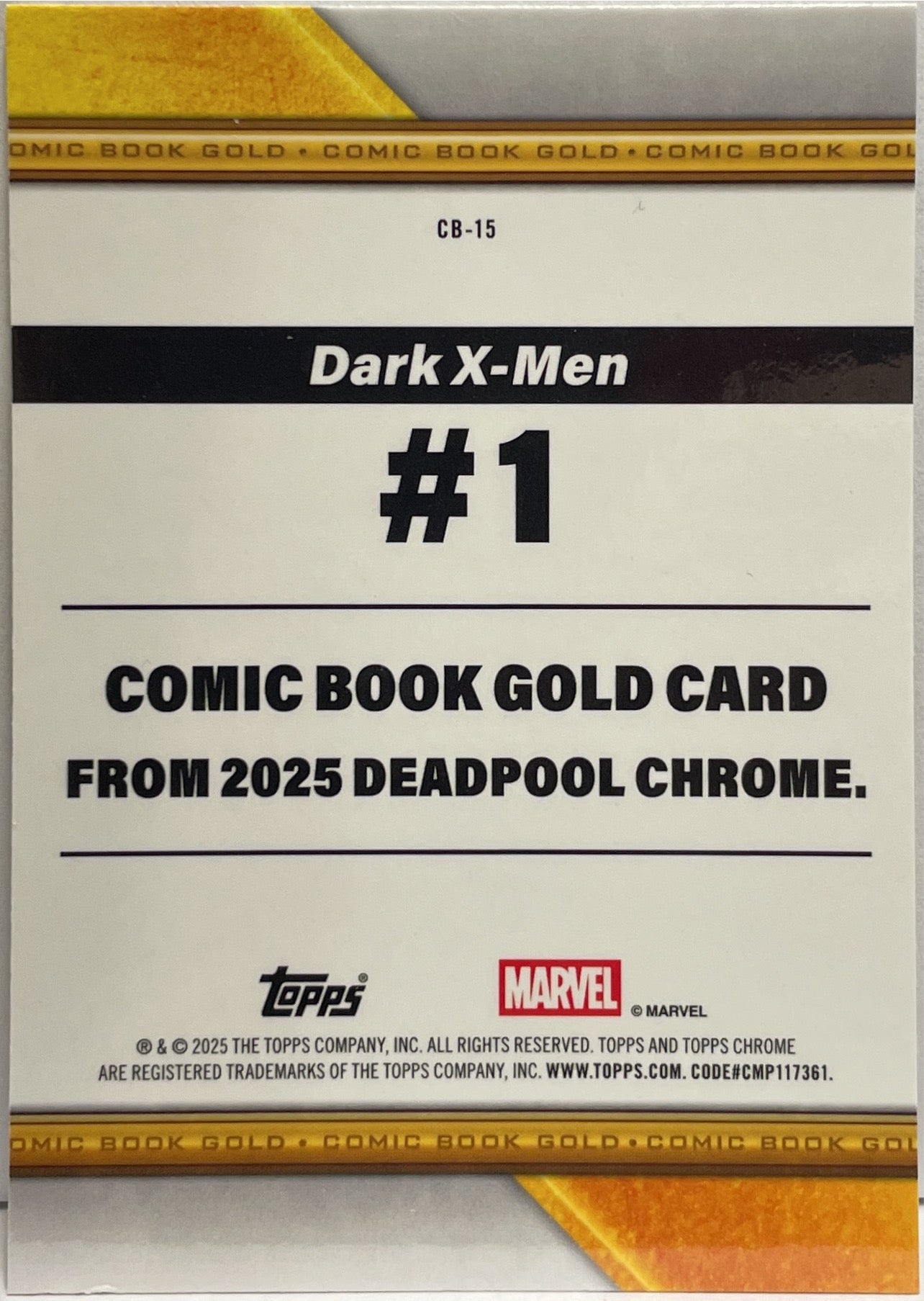 Archangel Dark X-Men Comic Book Topps Chrome Deadpool 2025