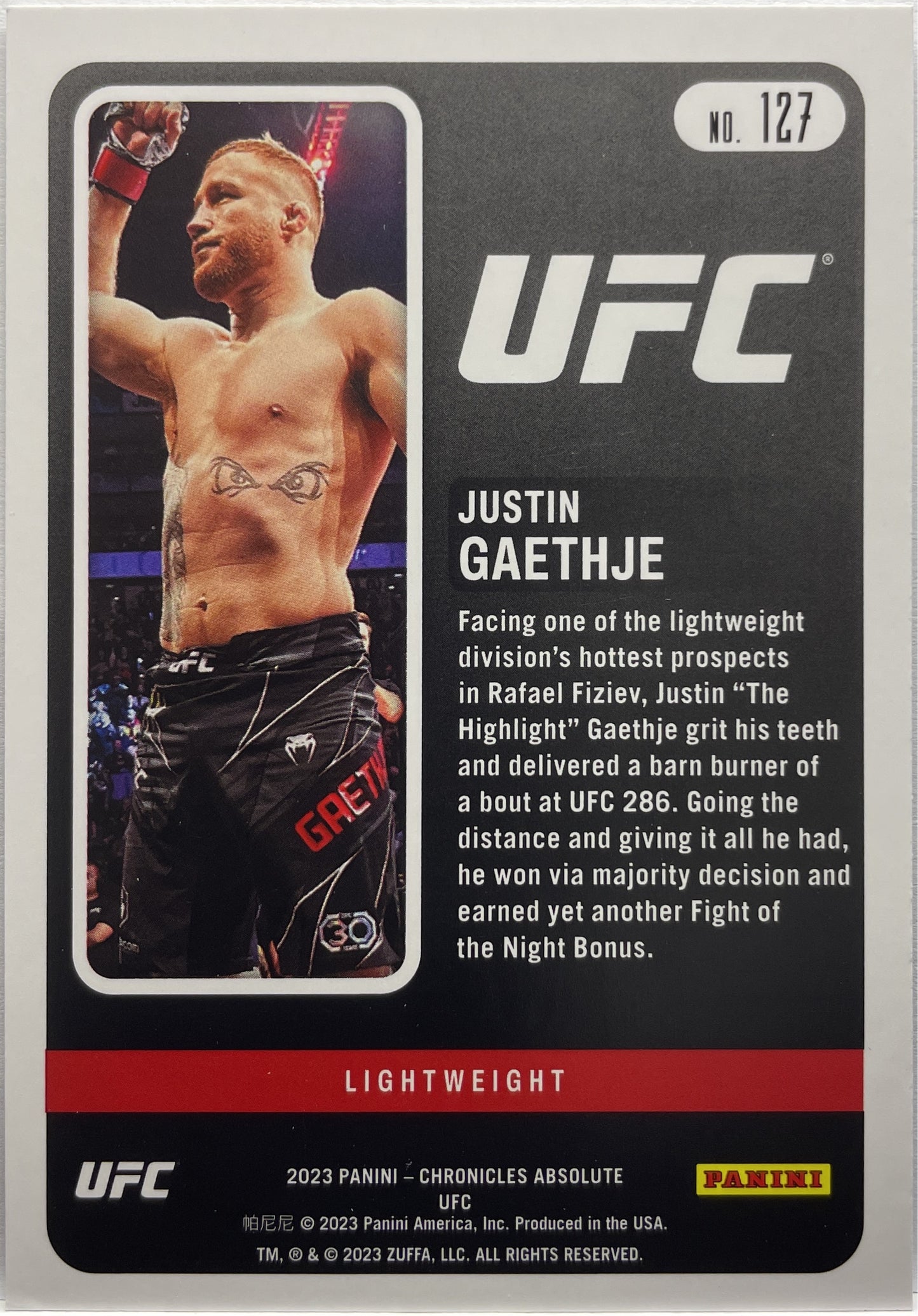 Mancolista-Absolute Memorabilia-Panini Chronicles UFC 2023