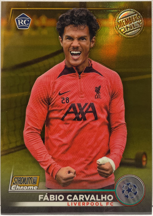 Fabio Carvalho 46/50 Rookie Gold Members Only Topps Stadium Chrome 2022/23