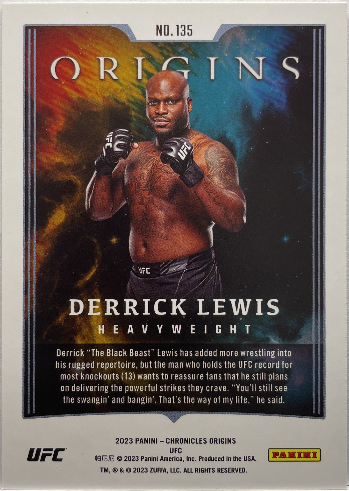 Mancolista-Origins-Panini Chronicles UFC 2023