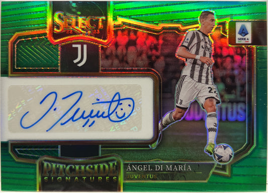 Angel Di Maria 1/5 Autograph Pitchside Signatures Green Select Serie A 2022/23