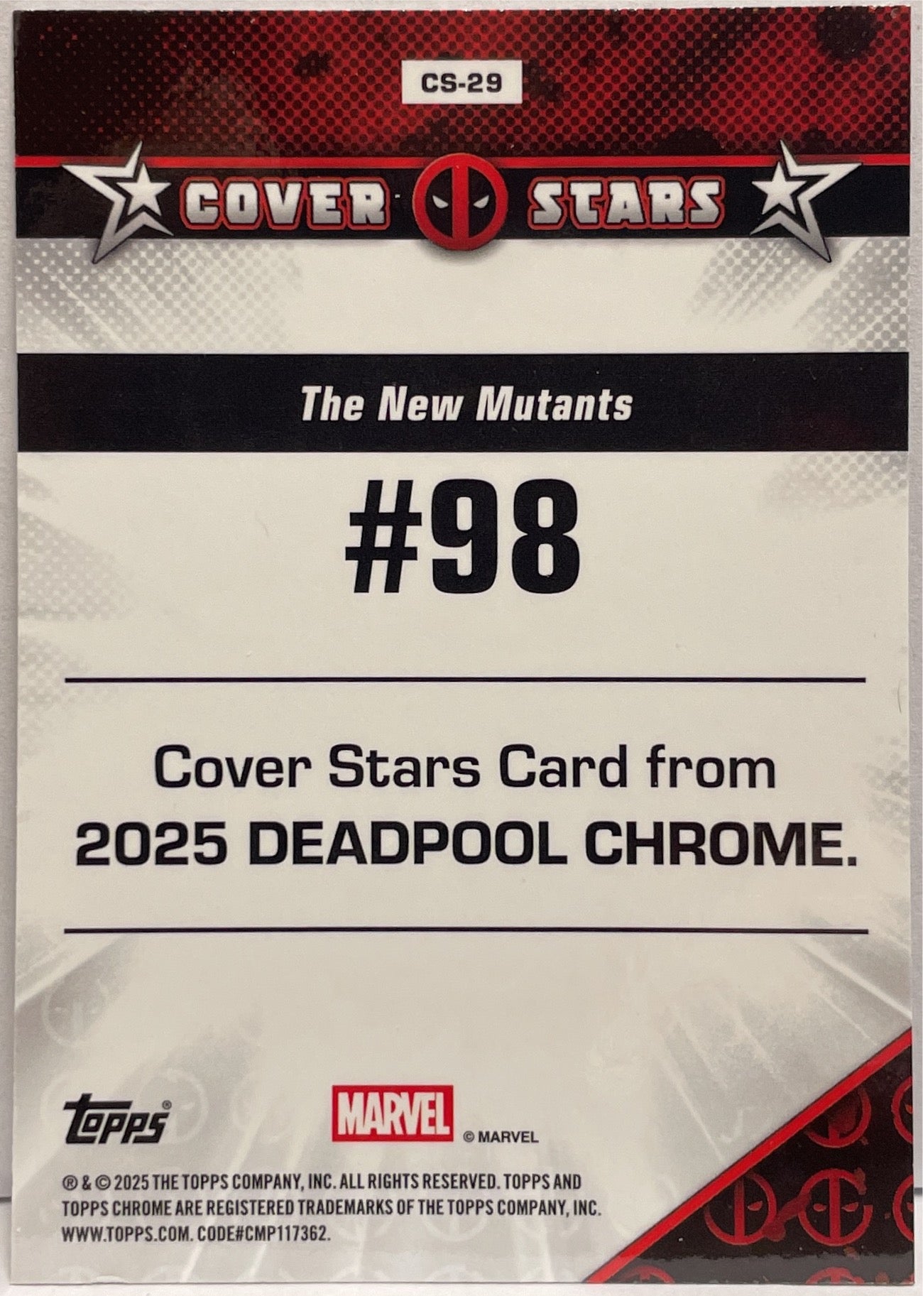 The New Mutants Cover Stars Topps Chrome Deadpool 2025