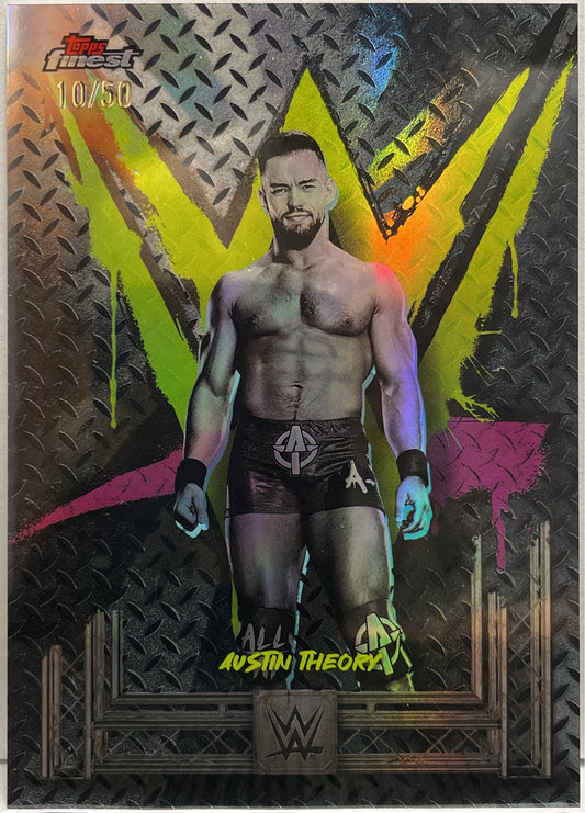 Austin Theory 10/50 Topps Finest WWE 2025