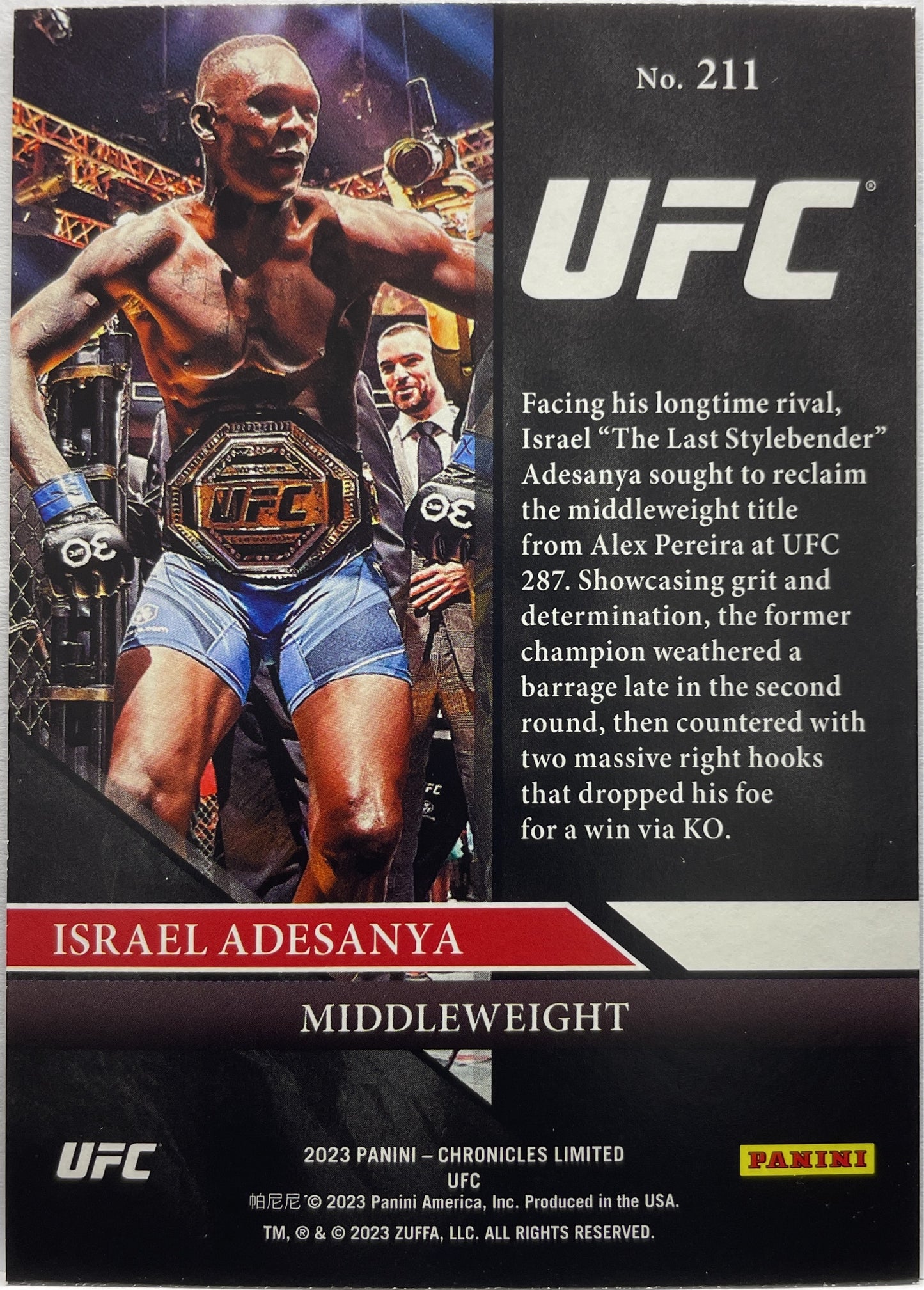 Mancolista-Limited-Panini Chronicles UFC 2023