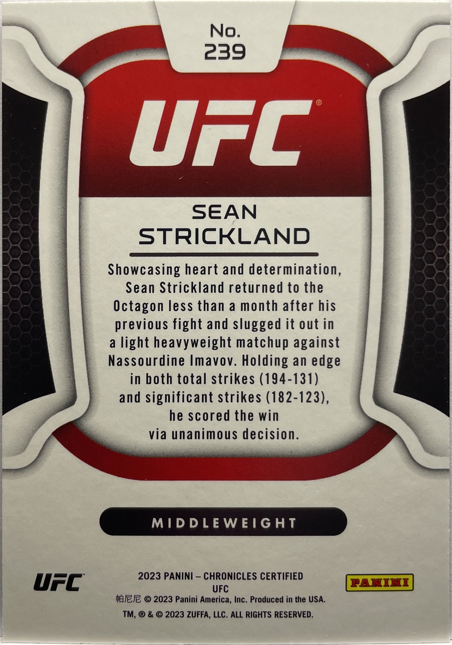 Mancolista-Certified Chronicles-Panini Chronicles UFC 2023