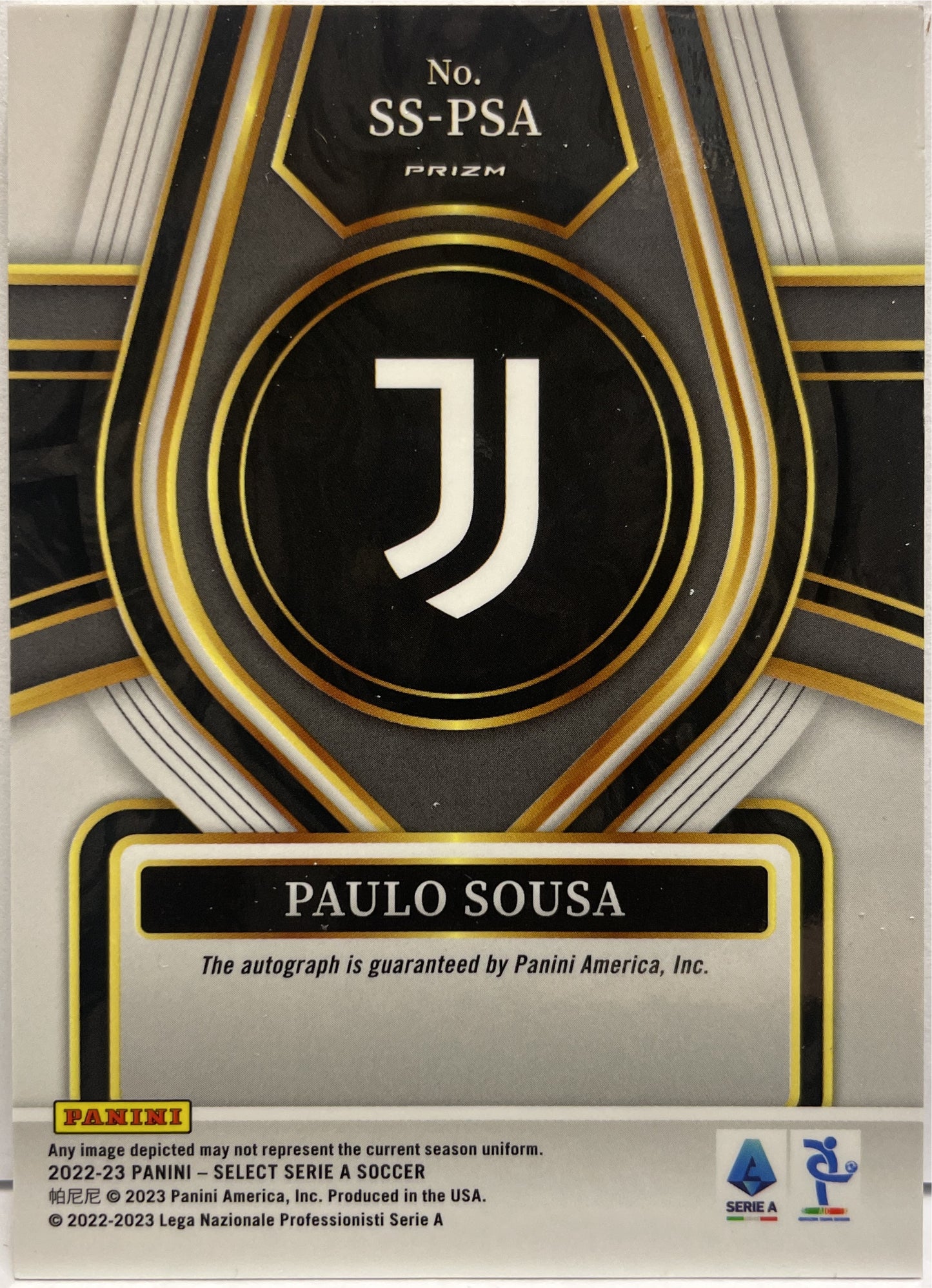 Paulo Sousa Autograph Signature Panini Select Serie A 2022/23