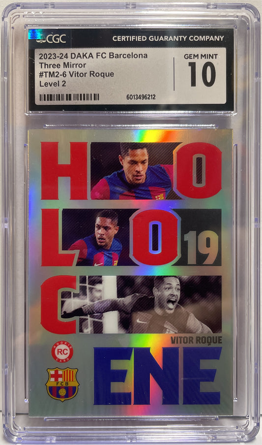 Vitor Roque 2/10 Three Mirror Level 2 Daka Barcelona One & Two 2023/24 CGC 10