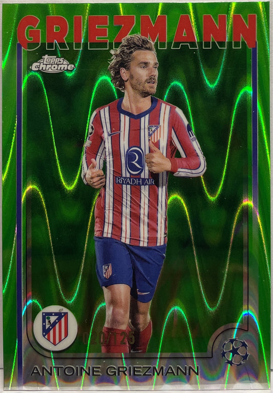 Antoine Griezmann 20/125 Green RayWave Topps Chrome UCC 2024/25