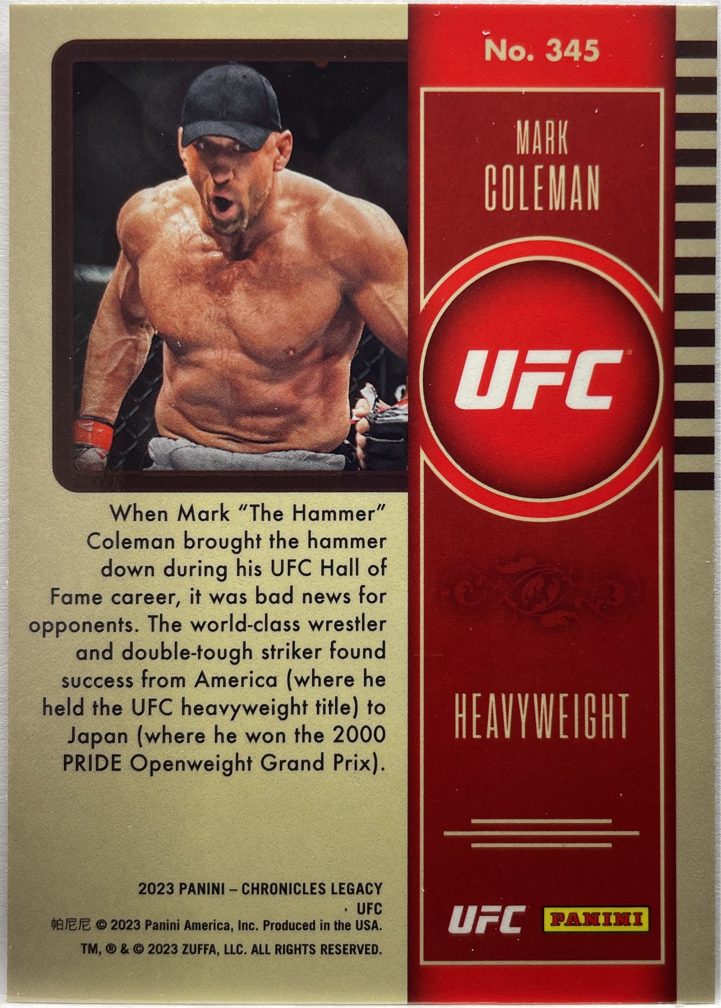 Mancolista-Legacy Premium Edition-Panini Chronicles UFC 2023