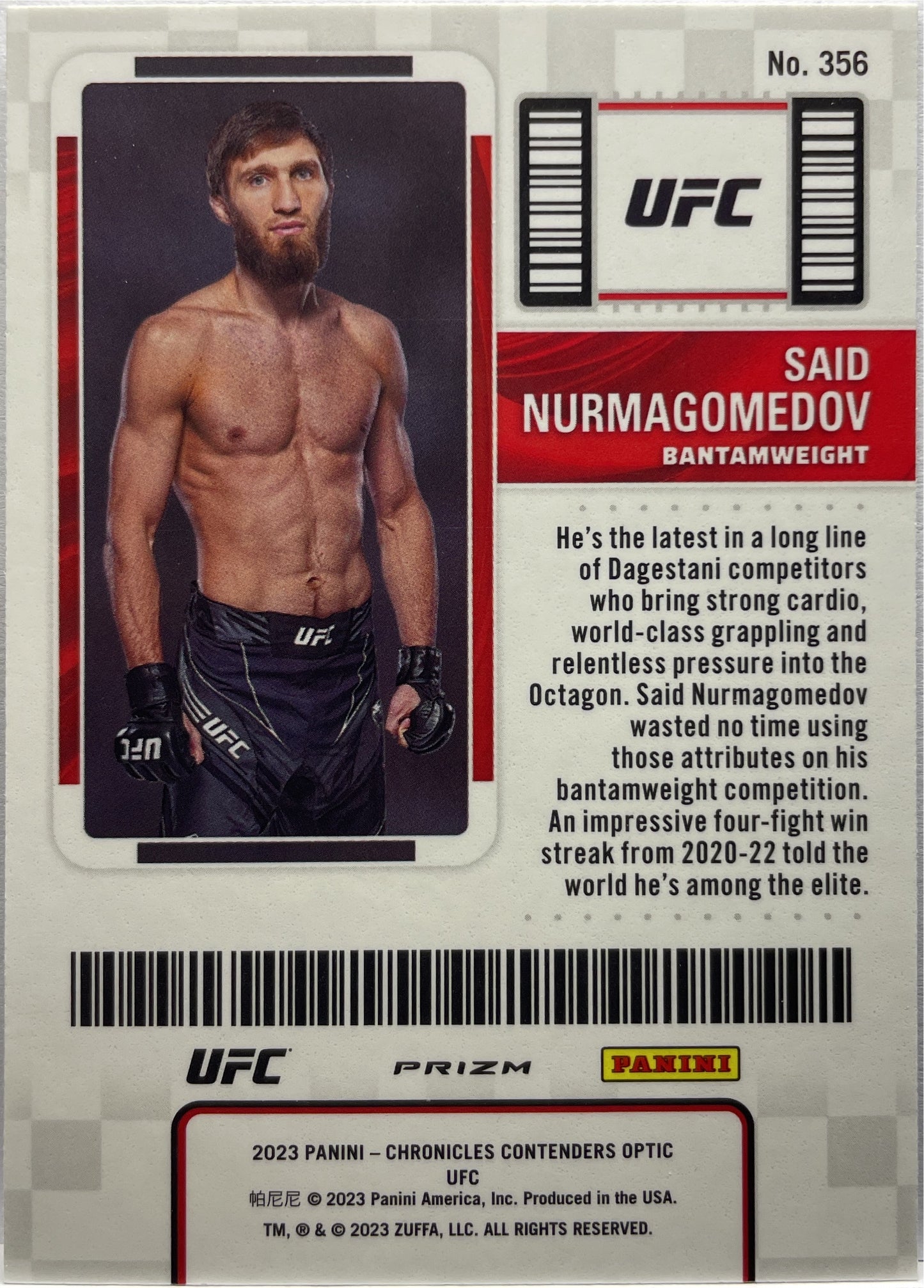 Mancolista-Contenders Optic Season Ticket-Panini Chronicles UFC 2023