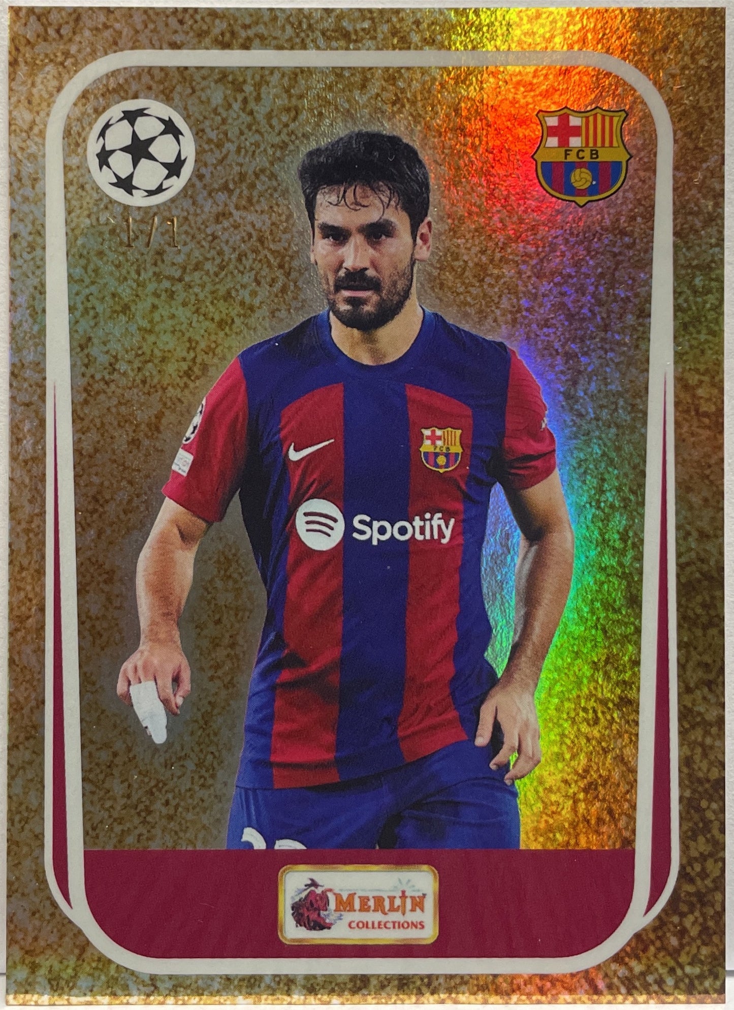 Ilkay Gundogan 1/1 One Of One Topps Merlin Heritage UCC 2023/24