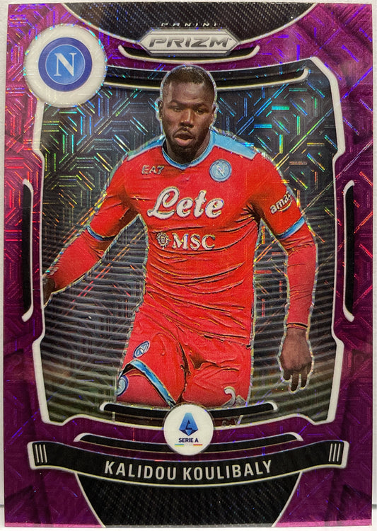 Kalidou Koulibaly Purple Mojo Prizm Panini Chronicles Serie A 2021/22