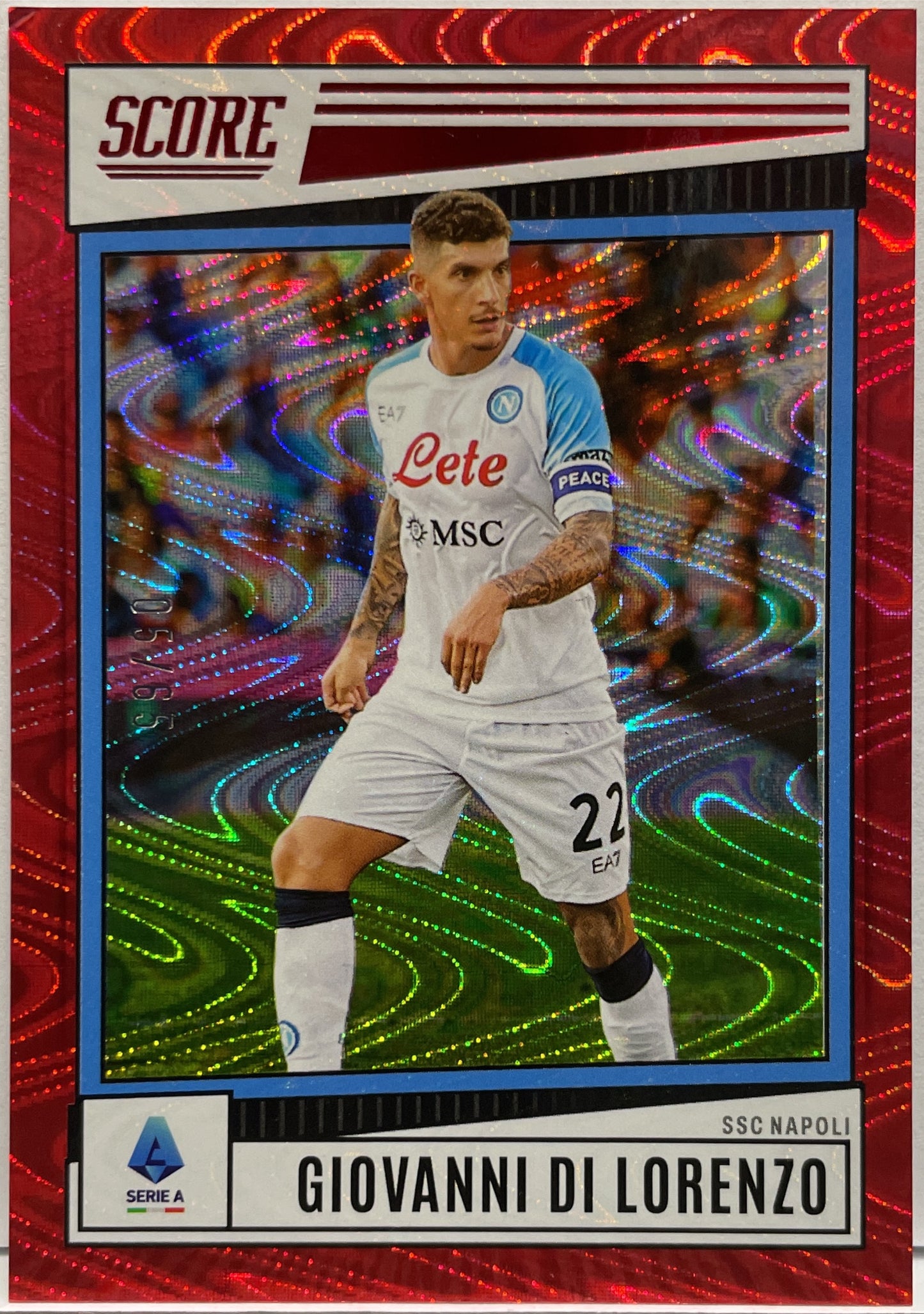 Giovanni Di Lorenzo 5/65 Red Swirl Panini Score Serie A 2022/23