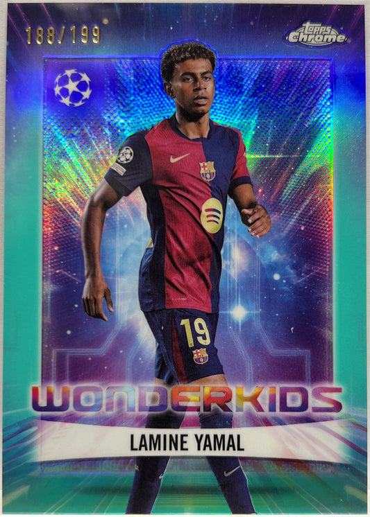 Lamine Yamal 188/199 Wonderkids Aqua Topps Chrome UCC 2024/25