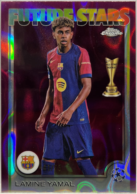 Lamine Yamal 41/75 Future Stars Magenta Lava Topps Chrome UCC 2024/25