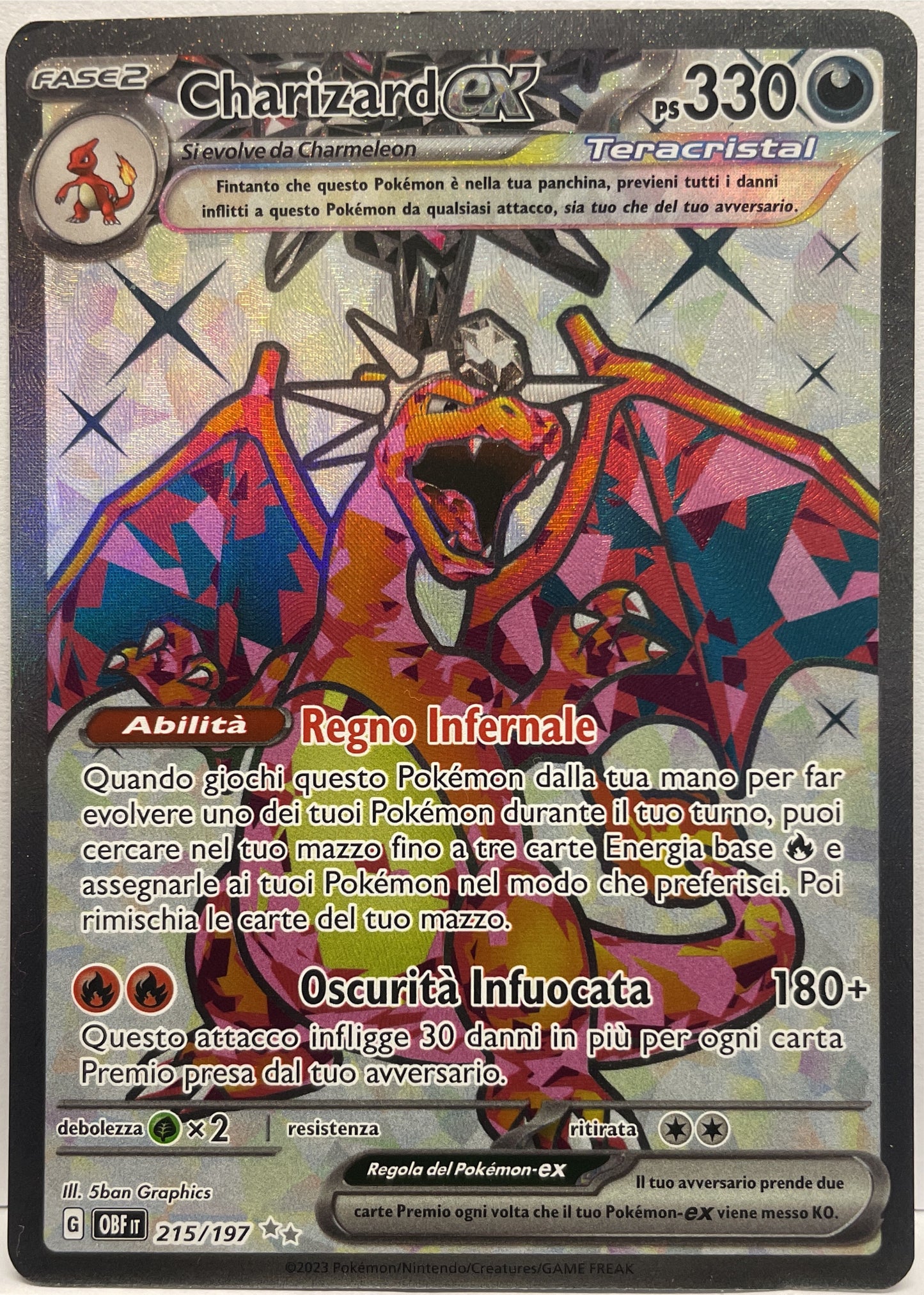 Charizard EX OBF IT 215/197 Pokemon 2023
