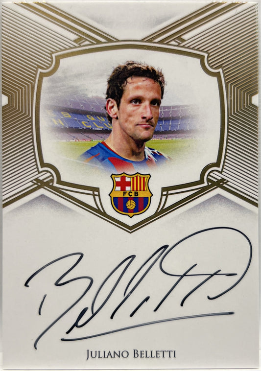 Juliano Belletti 2/5 Autograph On Card Futera FC Barcelona FX 2024/25