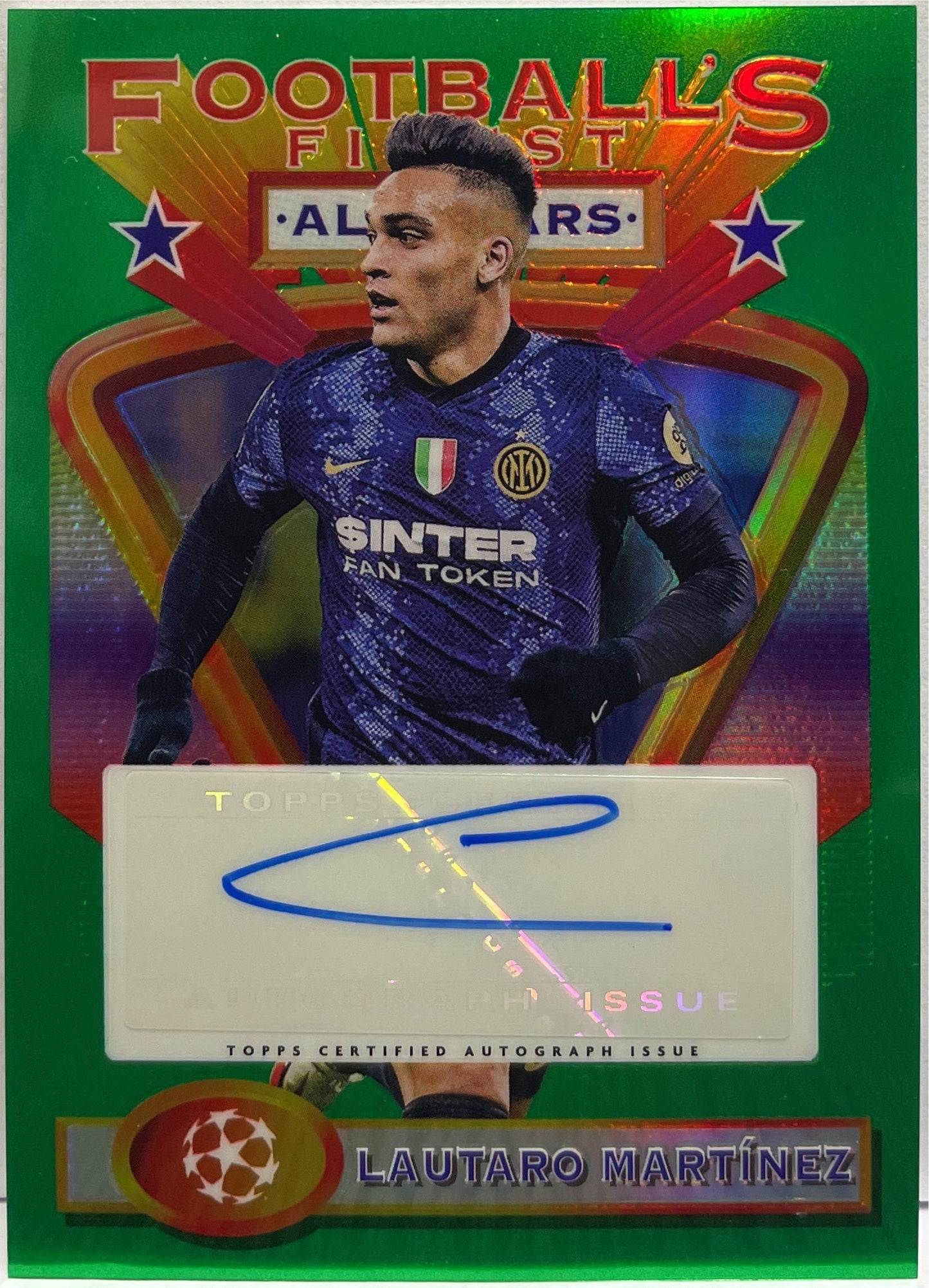 Lautaro Martinez 71/75 Autograph All Star Topps Finest Flashback 2021/22